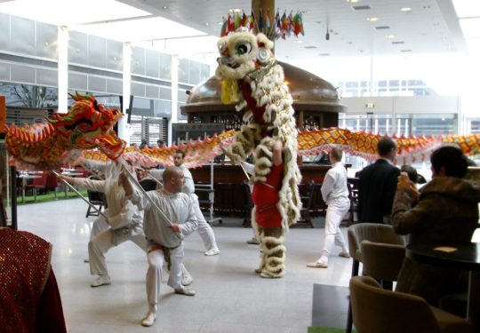 Animation Nouvel An Chinois Tigre et Dragon Centre Commercial