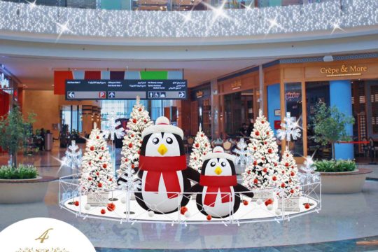 Espace Selfie Pingouins de Noël