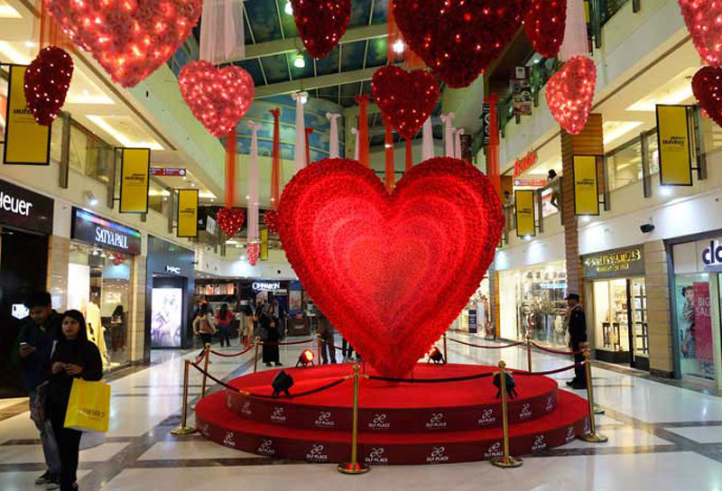 Décoration de Saint-Valentin Centres Comemrciaux